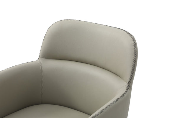 HomeRoots Black Contemporary Faux Leather Arm Chair with Steel Frame - Versatile Dining & Accent Seating 718673
