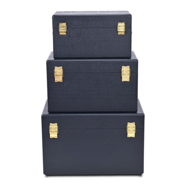 HomeRoots Set of Three Hand Painted Cream Wood Decorative Boxes for Elegant Home Styling & Storage Solutions 718679