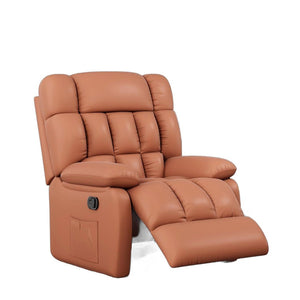 HomeRoots 39" Black Faux Leather Manual Recliner - Stylish, Durable Comfort for Living Rooms & Home Offices 718690