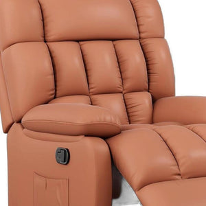 HomeRoots 39" Black Faux Leather Manual Recliner - Stylish, Durable Comfort for Living Rooms & Home Offices 718690