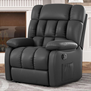 HomeRoots 39" Beige Chenille Manual Recliner - Comfortable, Stylish, and Versatile for Any Room in Your Home! 718691
