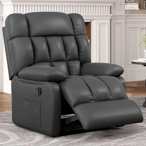 HomeRoots 39" Beige Chenille Manual Recliner - Comfortable, Stylish, and Versatile for Any Room in Your Home! 718691