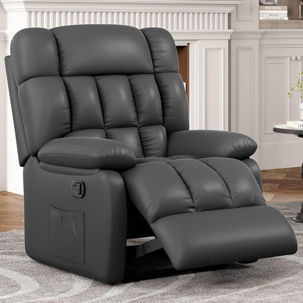HomeRoots 39" Beige Chenille Manual Recliner - Comfortable, Stylish, and Versatile for Any Room in Your Home! 718691
