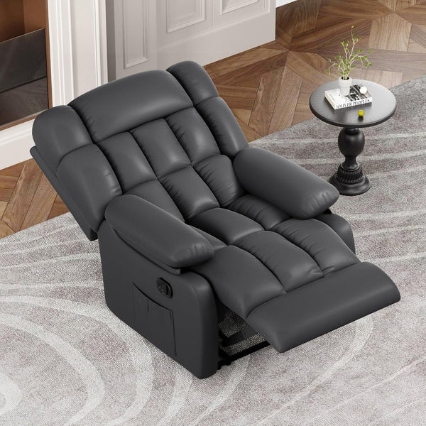 HomeRoots 39" Beige Chenille Manual Recliner - Comfortable, Stylish, and Versatile for Any Room in Your Home! 718691