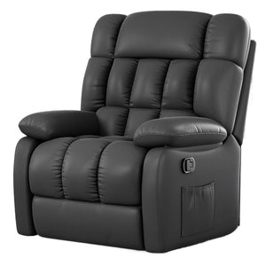HomeRoots 39" Beige Chenille Manual Recliner - Comfortable, Stylish, and Versatile for Any Room in Your Home! 718691