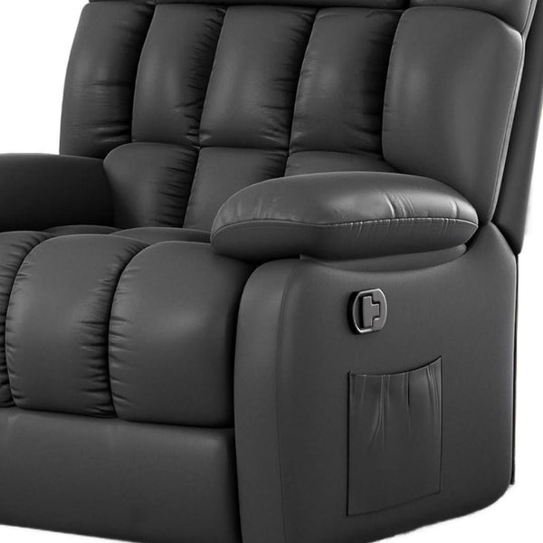 HomeRoots 39" Beige Chenille Manual Recliner - Comfortable, Stylish, and Versatile for Any Room in Your Home! 718691