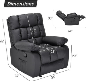 HomeRoots 39" Beige Chenille Manual Recliner - Comfortable, Stylish, and Versatile for Any Room in Your Home! 718691