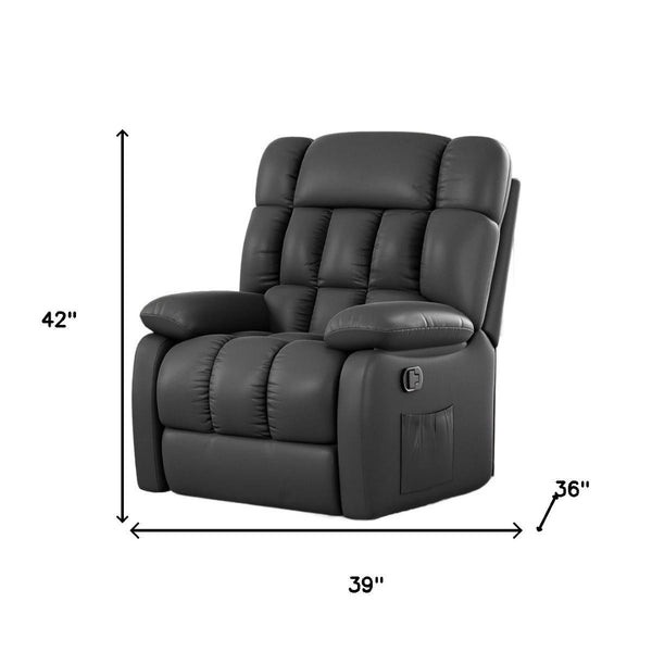 HomeRoots 39" Beige Chenille Manual Recliner - Comfortable, Stylish, and Versatile for Any Room in Your Home! 718691