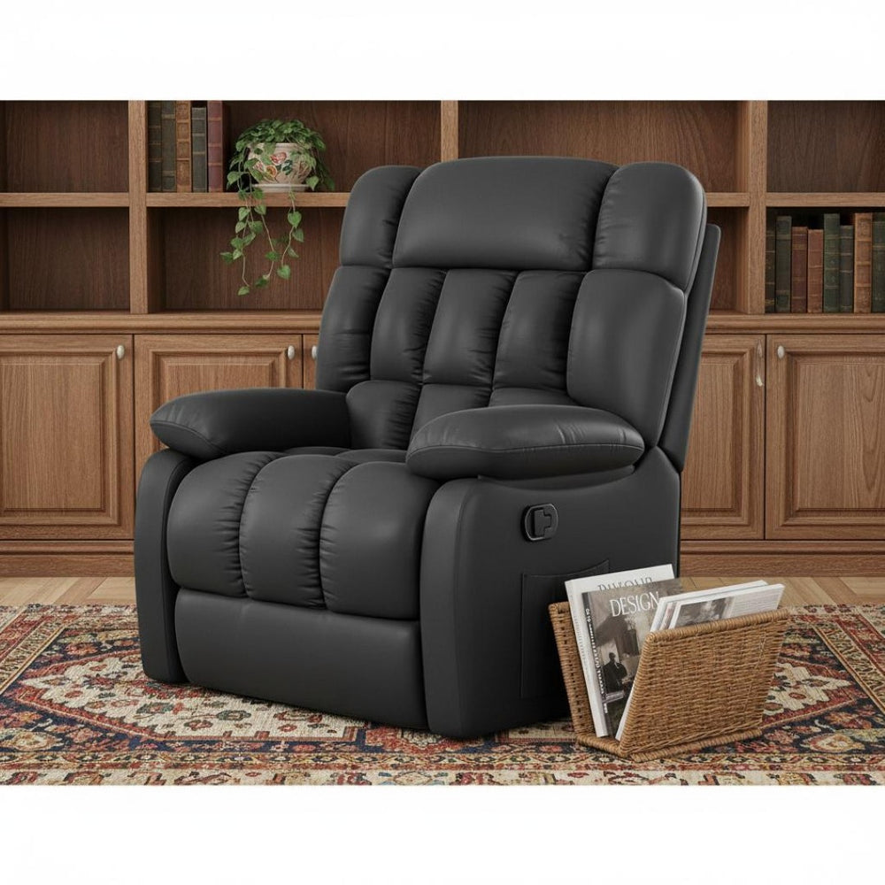 HomeRoots 39" Beige Chenille Manual Recliner - Comfortable, Stylish, and Versatile for Any Room in Your Home! 718691