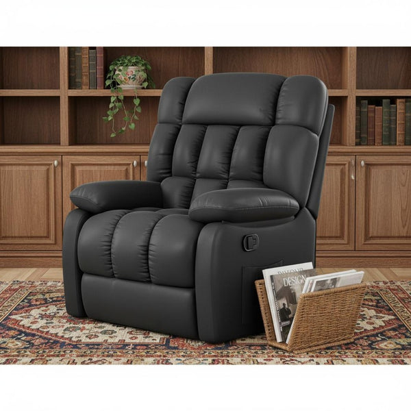 HomeRoots 39" Beige Chenille Manual Recliner - Comfortable, Stylish, and Versatile for Any Room in Your Home! 718691