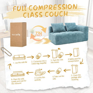 English Elm United Chenille Loveseat Sofa - Modern Minimalist Sleeper For Cozy Living Rooms & Small Spaces W1568P255146-GIGA