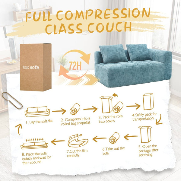 English Elm United Chenille Loveseat Sofa - Modern Minimalist Sleeper For Cozy Living Rooms & Small Spaces W1568P255146-GIGA