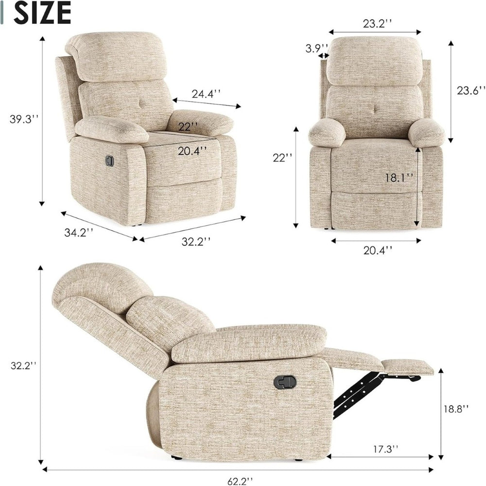 HomeRoots 34" Black Faux Leather Manual Recliner - Stylish Comfort with Easy Recline & Storage Pocket Features 718701