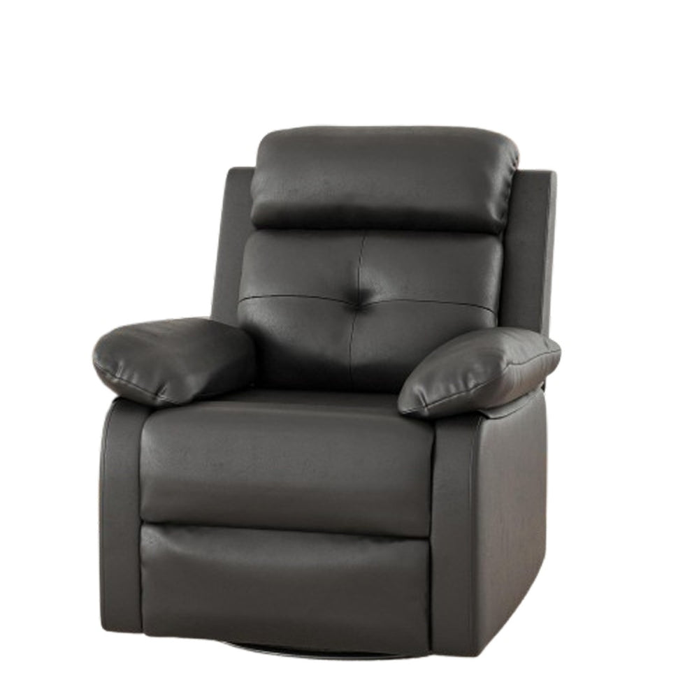 HomeRoots 39" Blue Polyester Blend Manual Recliner - Comfortable 3-Position Reclining Chair for Any Space 718702