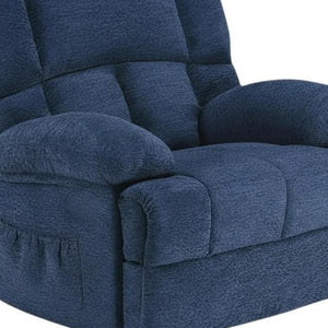 HomeRoots 39" Brown Polyester Blend Manual Recliner - Effortless Comfort with 3 Recline Positions & Storage Pocket 718704