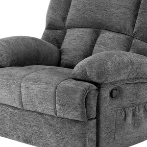 HomeRoots 39" Beige Manual Recliner - Soft Polyester Blend, 3-Position Comfort, Ideal for Any Room Decor 718709