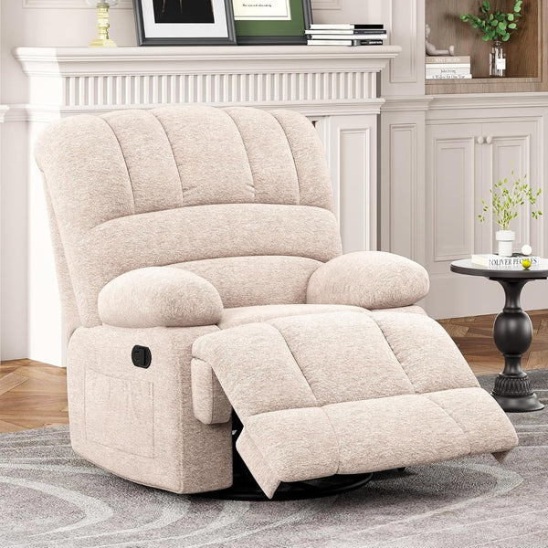 HomeRoots 40" Blue Faux Leather Manual Recliner - Stylish Comfort with 3 Reclining Positions & Storage Pocket 718711