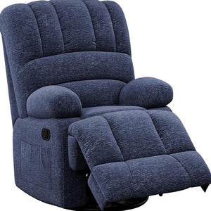 HomeRoots 40" White Faux Leather Manual Recliner - Stylish Comfort with 3 Recline Positions & Storage Pocket 718712