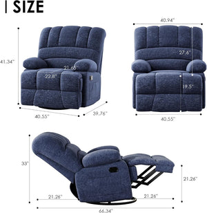 HomeRoots 40" White Faux Leather Manual Recliner - Stylish Comfort with 3 Recline Positions & Storage Pocket 718712