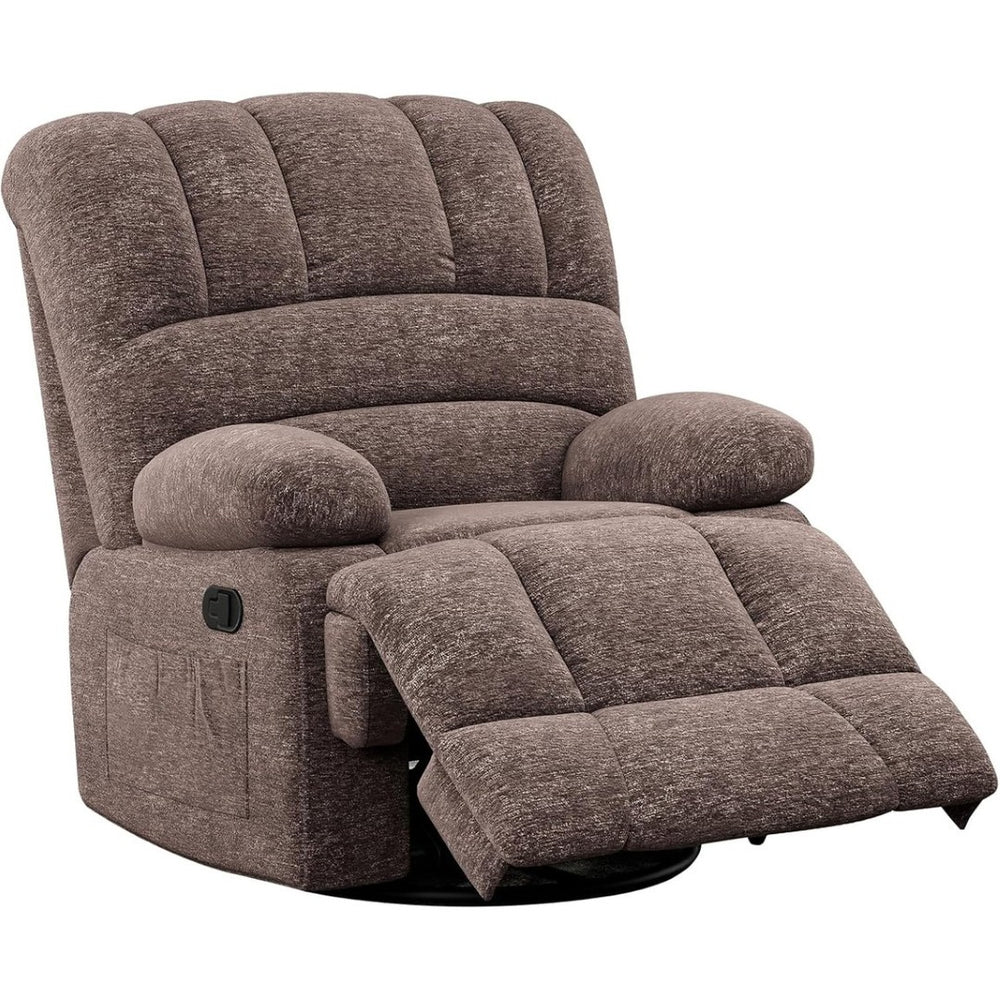 HomeRoots 40" Pink Faux Leather Manual Recliner - Stylish Comfort with Built-in Storage & Easy Care Design! 718714