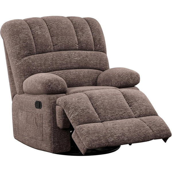 HomeRoots 40" Pink Faux Leather Manual Recliner - Stylish Comfort with Built-in Storage & Easy Care Design! 718714