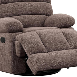 HomeRoots 40" Pink Faux Leather Manual Recliner - Stylish Comfort with Built-in Storage & Easy Care Design! 718714