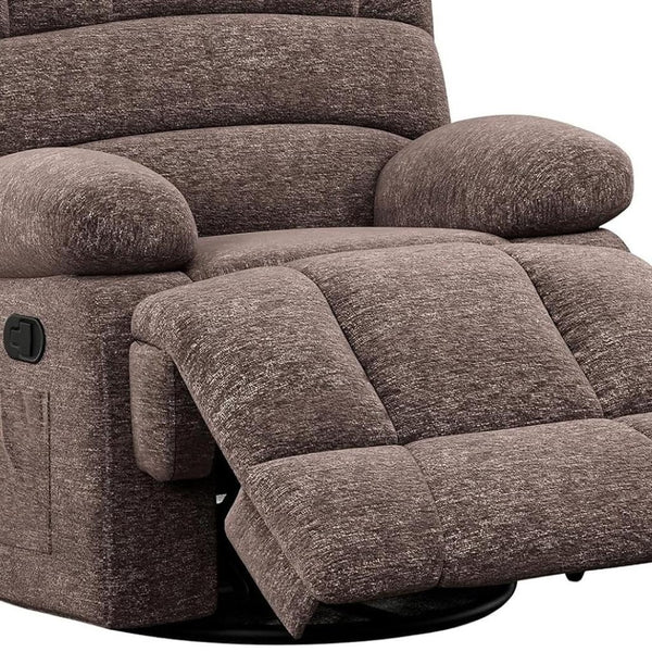HomeRoots 40" Pink Faux Leather Manual Recliner - Stylish Comfort with Built-in Storage & Easy Care Design! 718714