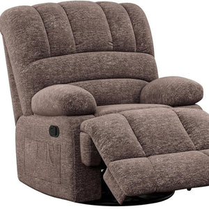 HomeRoots 40" Pink Faux Leather Manual Recliner - Stylish Comfort with Built-in Storage & Easy Care Design! 718714