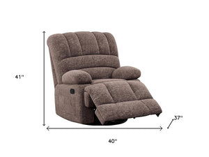 HomeRoots 40" Pink Faux Leather Manual Recliner - Stylish Comfort with Built-in Storage & Easy Care Design! 718714
