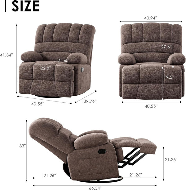 HomeRoots 40" Pink Faux Leather Manual Recliner - Stylish Comfort with Built-in Storage & Easy Care Design! 718714