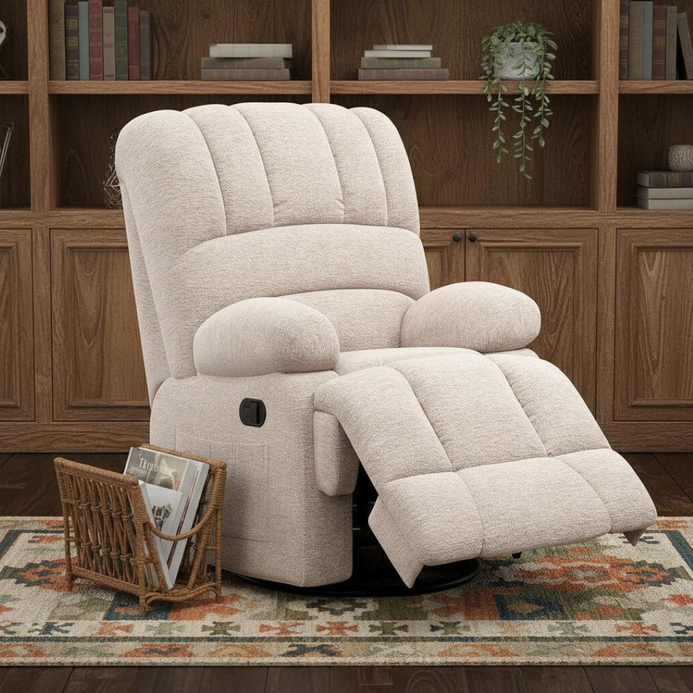 HomeRoots 40" Brown Faux Leather Manual Recliner - Stylish Comfort with 3-Position Recline & Easy Care Design 718716