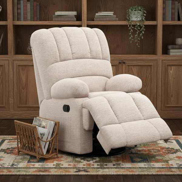 HomeRoots 40" Brown Faux Leather Manual Recliner - Stylish Comfort with 3-Position Recline & Easy Care Design 718716