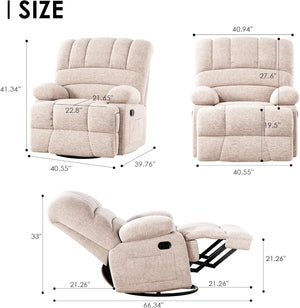HomeRoots 40" Brown Faux Leather Manual Recliner - Stylish Comfort with 3-Position Recline & Easy Care Design 718716