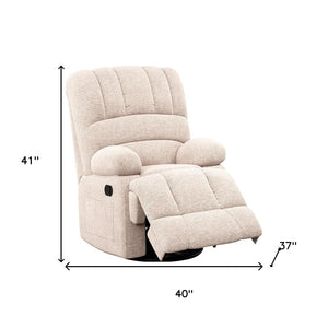 HomeRoots 40" Gray Faux Leather Manual Recliner - Stylish Comfort with 3-Position Recline & Storage Pocket 718718