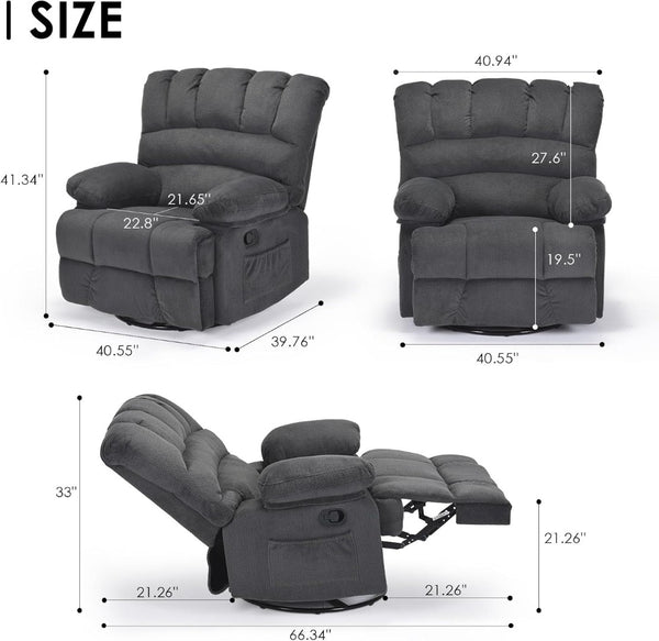 HomeRoots 40" White Faux Leather Manual Recliner – Stylish Comfort with Easy Maintenance & Versatile Use Options 718719