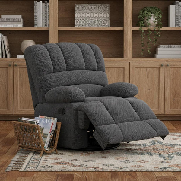 HomeRoots 40" White Faux Leather Manual Recliner – Stylish Comfort with Easy Maintenance & Versatile Use Options 718719