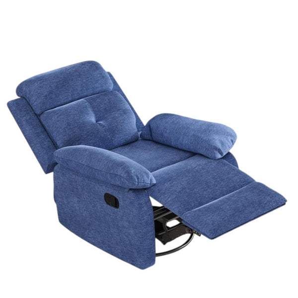 HomeRoots 37" Red Faux Leather Manual Recliner - Plush Comfort, Stylish Design & Convenient Storage for Any Room 718725