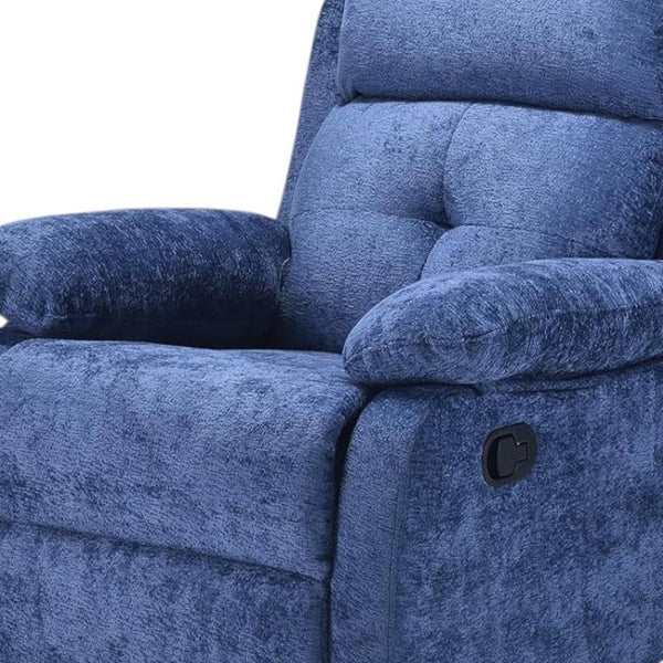 HomeRoots 37" Red Faux Leather Manual Recliner - Plush Comfort, Stylish Design & Convenient Storage for Any Room 718725
