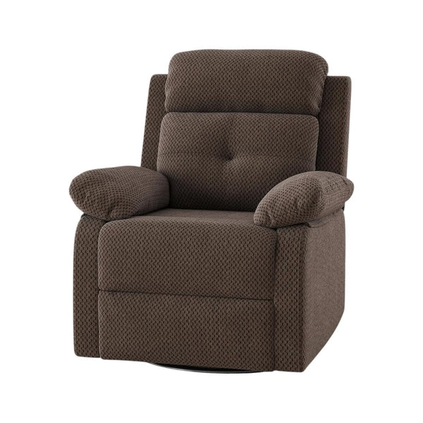 HomeRoots 37" Gray Faux Leather Manual Recliner - Compact Comfort for Living Rooms, Dens, and Offices 718727