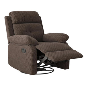 HomeRoots 37" Gray Faux Leather Manual Recliner - Compact Comfort for Living Rooms, Dens, and Offices 718727