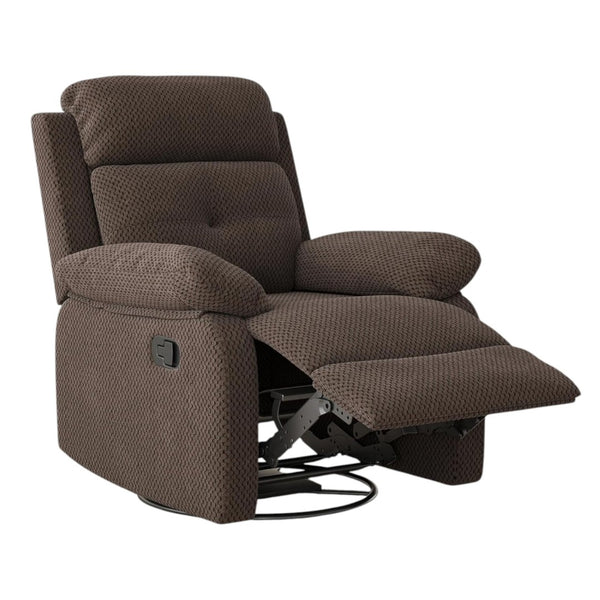 HomeRoots 37" Gray Faux Leather Manual Recliner - Compact Comfort for Living Rooms, Dens, and Offices 718727