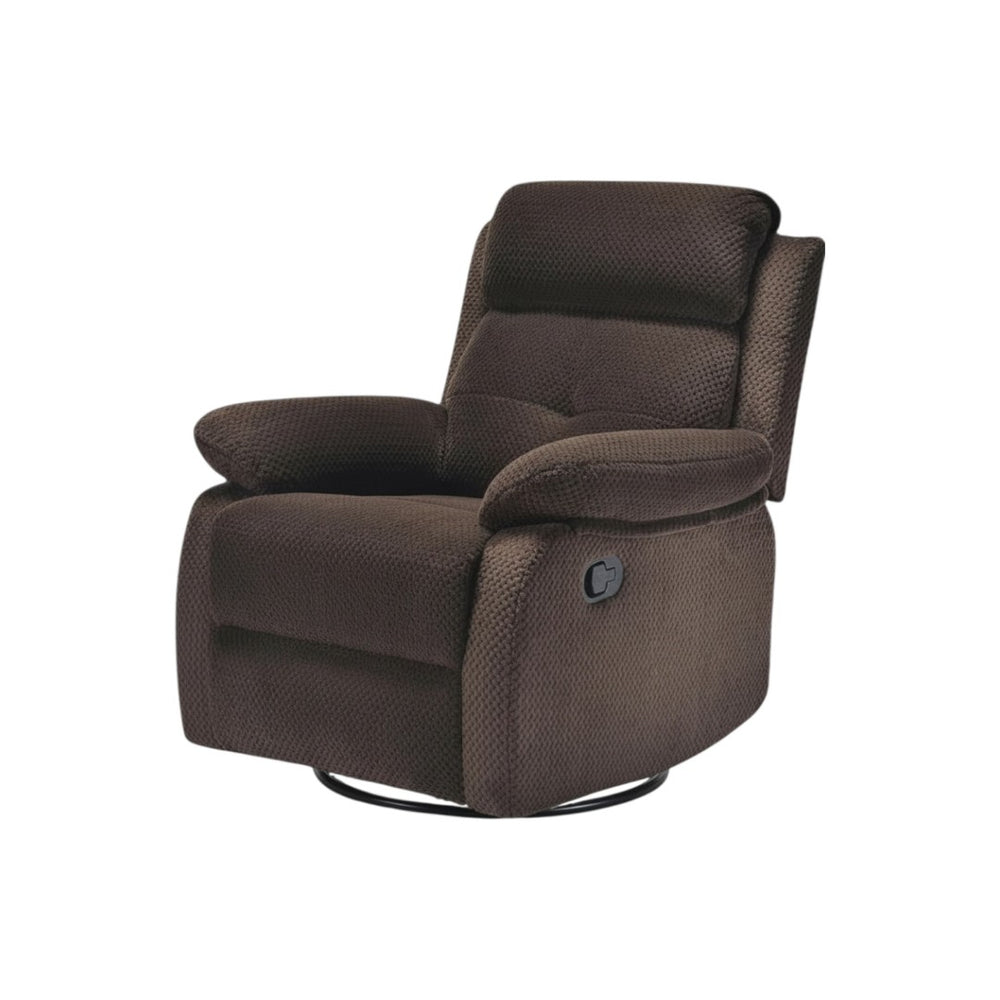 HomeRoots 37" Gray Faux Leather Manual Recliner - Compact Comfort for Living Rooms, Dens, and Offices 718727