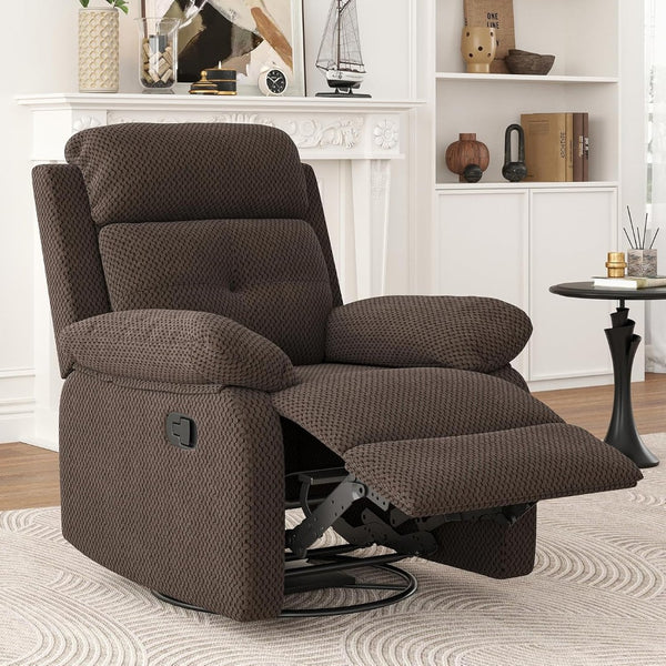 HomeRoots 37" Gray Faux Leather Manual Recliner - Compact Comfort for Living Rooms, Dens, and Offices 718727