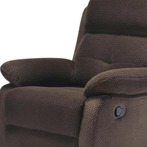 HomeRoots 37" Gray Faux Leather Manual Recliner - Compact Comfort for Living Rooms, Dens, and Offices 718727