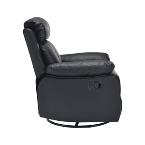 HomeRoots 37" Gray Faux Leather Manual Recliner - Stylish, Space-Saving Comfort for Living Rooms & Offices 718728