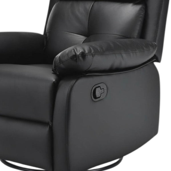 HomeRoots 37" Gray Faux Leather Manual Recliner - Stylish, Space-Saving Comfort for Living Rooms & Offices 718728