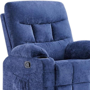HomeRoots 38" Brown Faux Leather Manual Recliner - Stylish Comfort with 3 Positions & Convenient Side Storage 718730