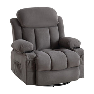 HomeRoots 40" Brown Faux Leather Power Lift Recliner with Heated Massage & USB – Zero Gravity Comfort Chair 718736