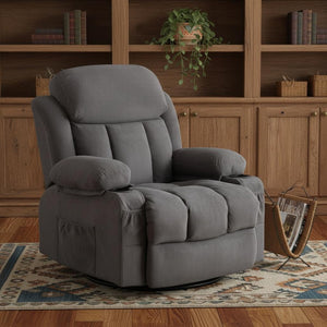 HomeRoots 40" Brown Faux Leather Power Lift Recliner with Heated Massage & USB – Zero Gravity Comfort Chair 718736