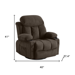 HomeRoots 39" Beige Faux Leather Power Lift Recliner with Massage, Heat & USB - Zero Gravity Comfort Chair 718737